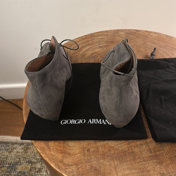 Runway Giorgio Armani Gray Suede boots - Picture 4 of 6